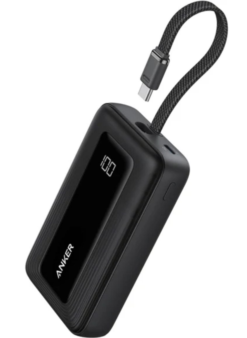 Anker Zolo Power Bank (10000mAh, 30W, Built-In USB-Cケーブル)