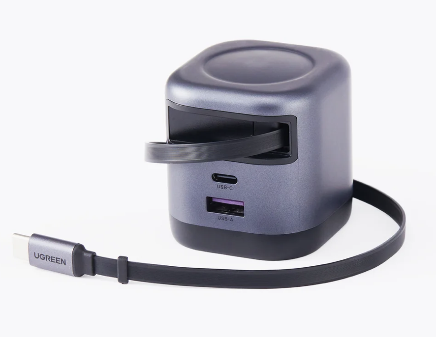 UGREEN Nexode 巻き取り式 USB-Cケーブル内蔵 充電器 45W