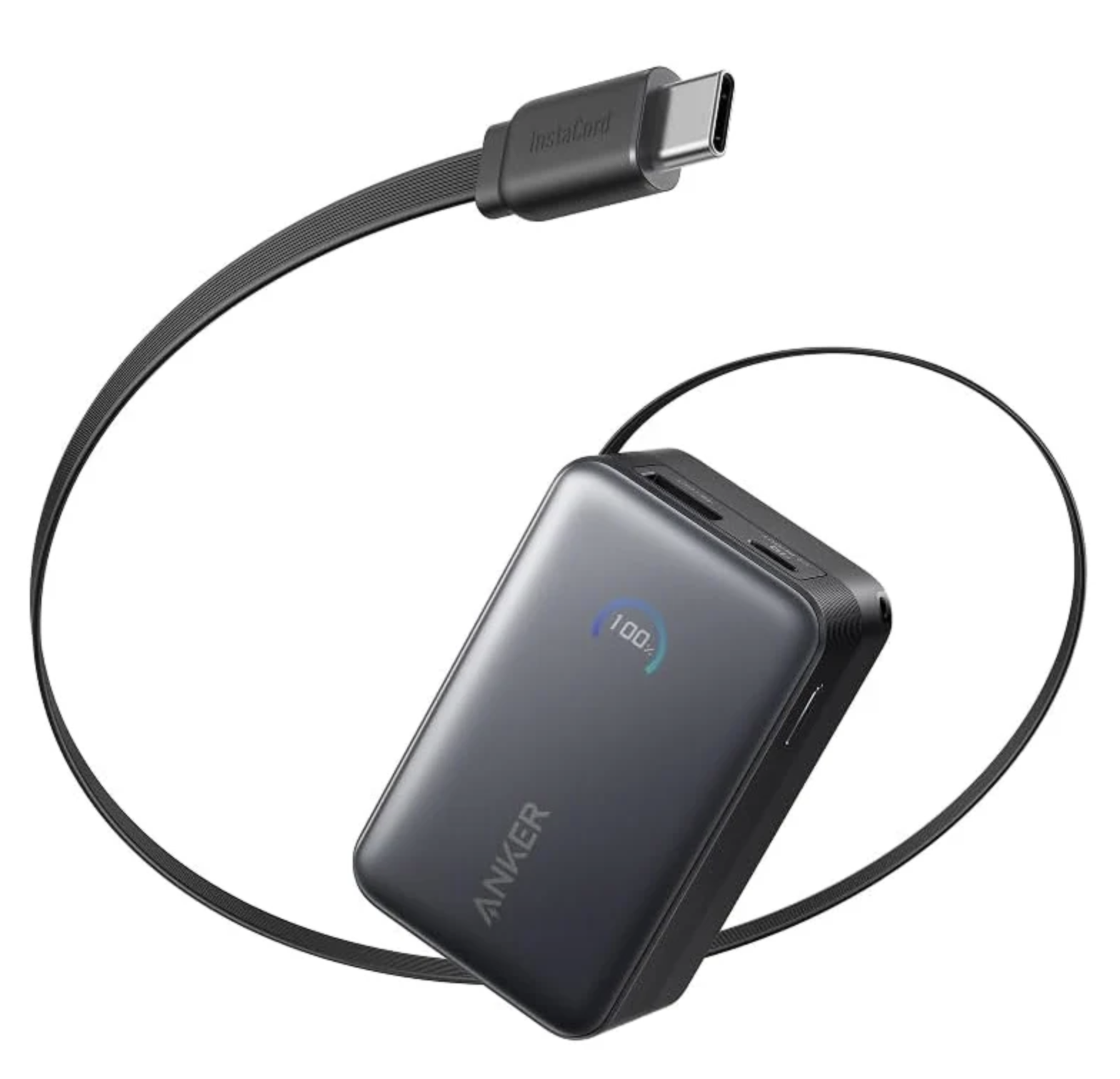 Anker Nano Power Bank (10000mAh, 45W, 巻取り式 USB-C ケーブル)