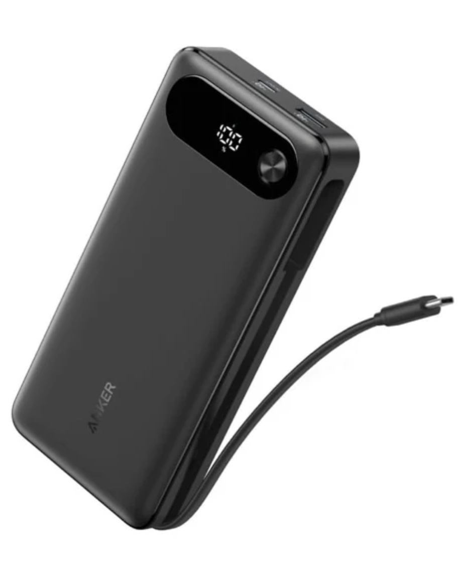 Anker Power Bank (20000mAh, 87W, Built-In USB-C ケーブル)